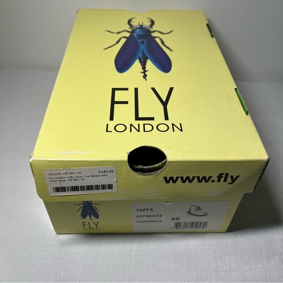 Fly London Cream Wedge Shoes with Metallic Accents. Size 9 or 40. - Picture 11 of 11